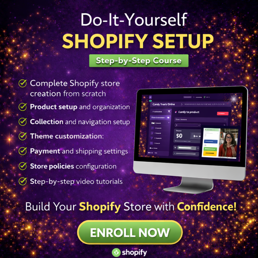 DIY SHOPIFY SET UP (6 MONTHS)