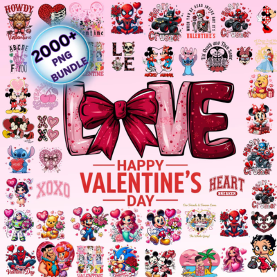 2000+ Valentine Mega PNG Bundle